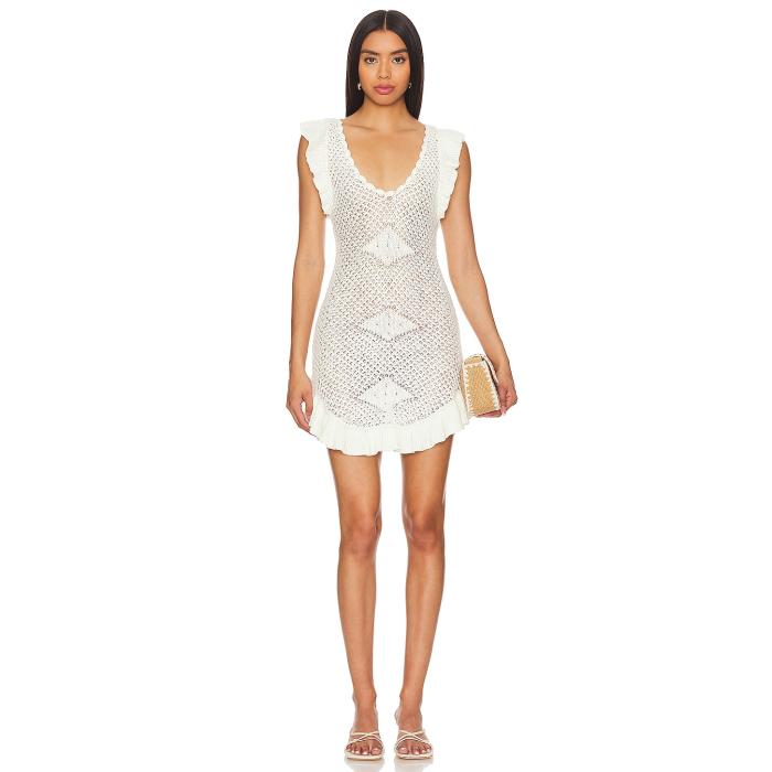 フリーピープル Free People 【 Mykonos Sweater Mini Dress Women Moon Glow 】 調教師 お召しもの レディース