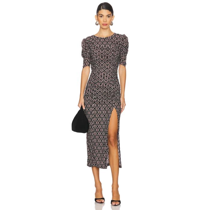 フリーピープル Free People 【 Briella Midi Dress Women Black Combo 】 ドレス レディース 黒色 ブラック｜スニケス