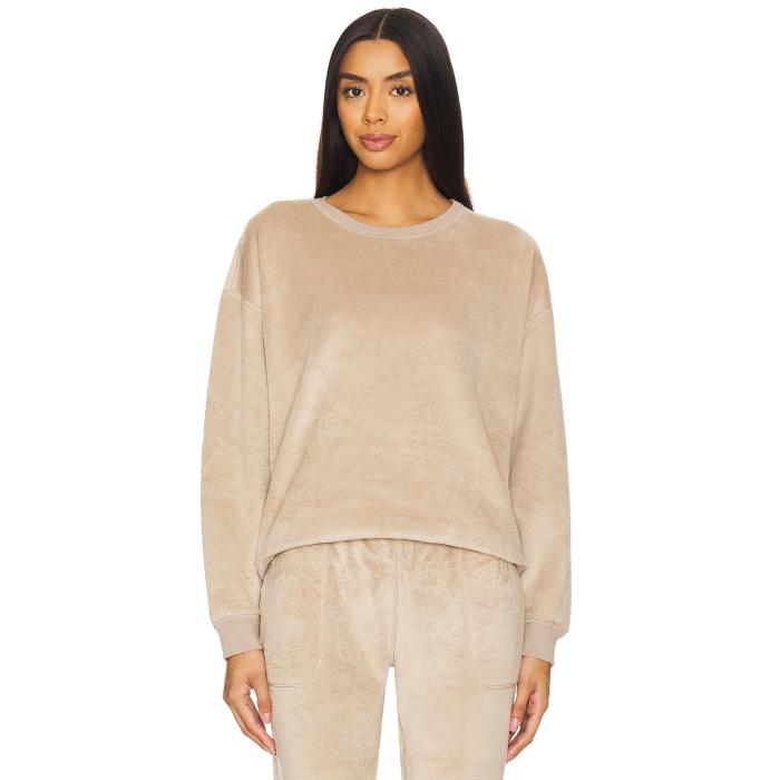 エバージェイ Eberjey 【 Reversible Plush Sweatshirt Women Toffee 】 リヴァーシブル 汗水 調教師 レディース