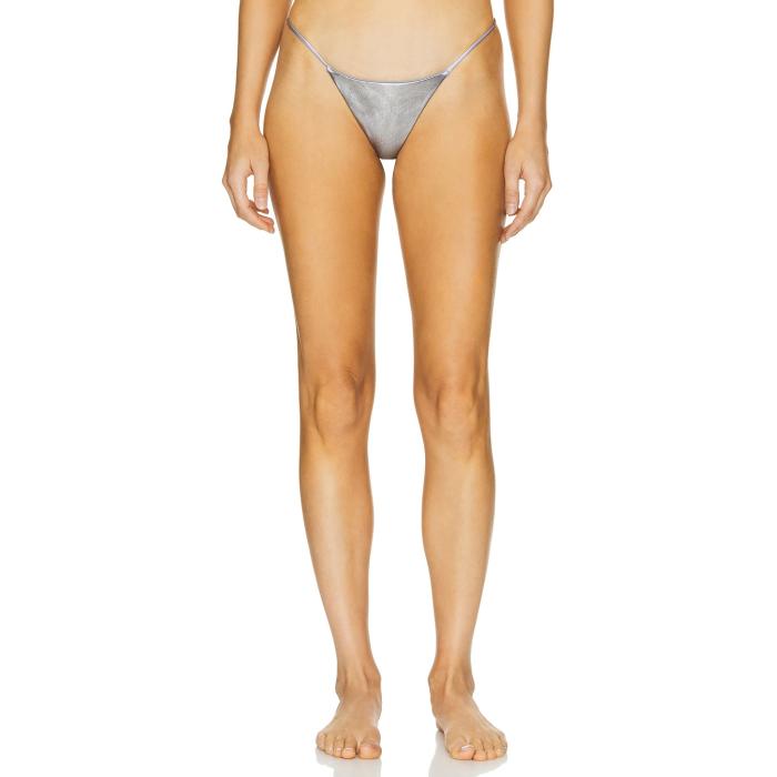 Superdown 【 Anaya Bikini Bottom Women Silver Metallic 】 ズボン ボトムス レディース Silver しろがね色・しろがね色