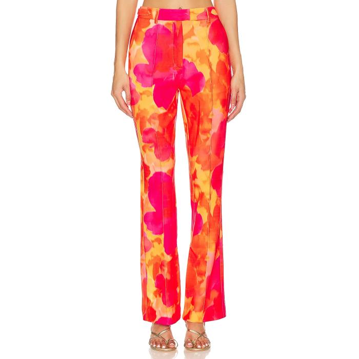 Runaway The Label 【 Oralie Pant Women Orange Floral 】 ズボン下 レディース orange 橙・オレンジ色