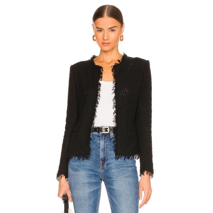 イロ Iro 【 Shavani Jacket Women Black 】 Jacket 上衣 レディース 黒いこと 黒いこと レディースファッション-コート・ジャケット