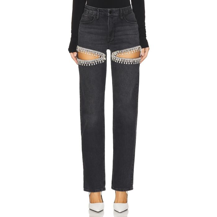 好ましいアメリカン Good American 【 Good Icon Straight Diamond Jeans Women Black376 】 アイコン 金剛石 デニム レディース