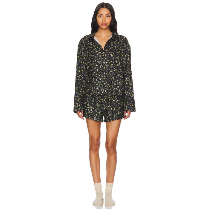 フリーピープル Free People 【 X Intimately Fp Early Morning Sleep Set Women Black Combo 】 レディース 黒いこと 黒いこと
