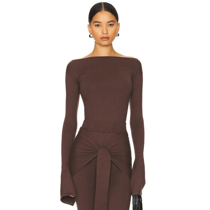 Nubyen 【 Romy Knit Top Women Chocolate 】 編み物 レディース