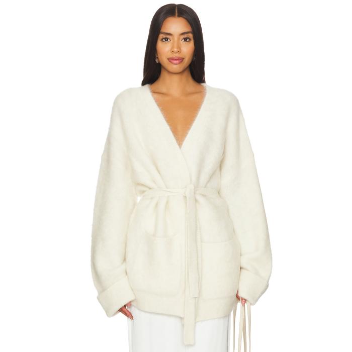 Lamarque 【 Balera Cardigan Women Ivory 】 ジレー レディース 象牙色