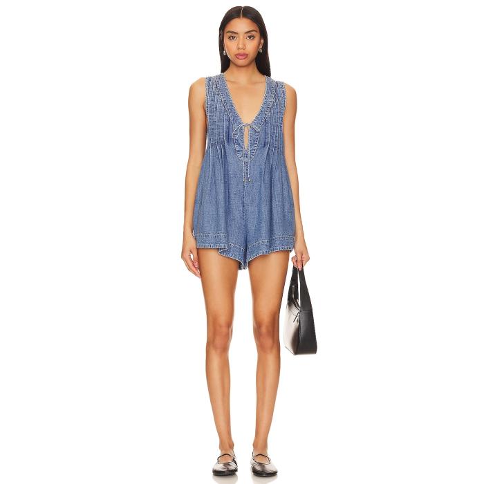 フリーピープル Free People 【 Webster Romper Women Falling Rain Wash 】 ロンパース レディース