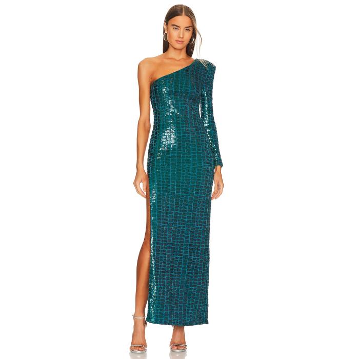 Michael Costello 【 X Revolve Rumi Gown Women Teal 】 レディース｜スニケス