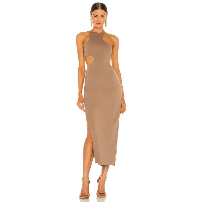 Michael Costello 【 X Revolve Rylan Midi Dress Women Taupe 】 ドレス レディース｜スニケス