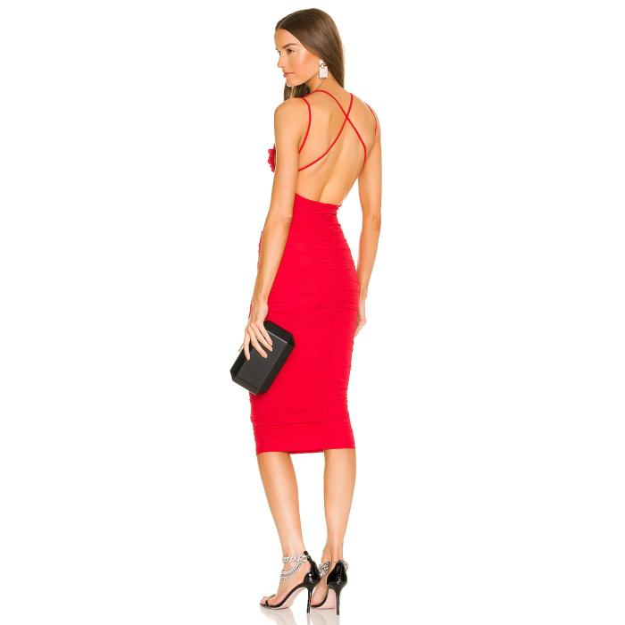 Michael Costello 【 X Revolve Fiji Midi Dress Women Red 】 ドレス レディース Red 赤・レッド|スニケス
