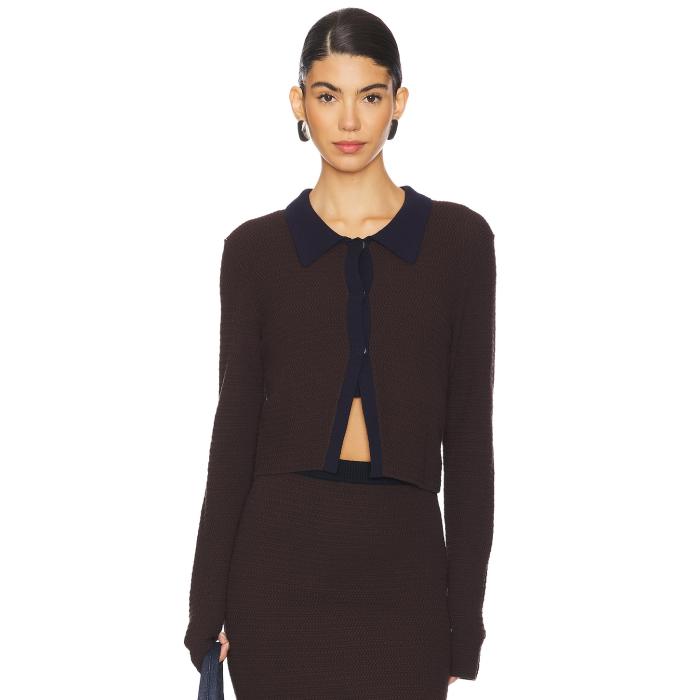 Osis Studio 【 Jasmine Cardigan Women Brown 】 ジレー レディース 赤銅色 赤銅色