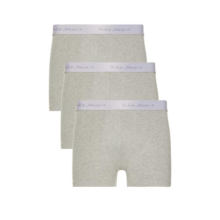 ヌーディージーンズ Nudie Jeans 【 3 Pack Boxer Briefs Men Grey Melange 】 メンズ 薄墨色 薄墨色