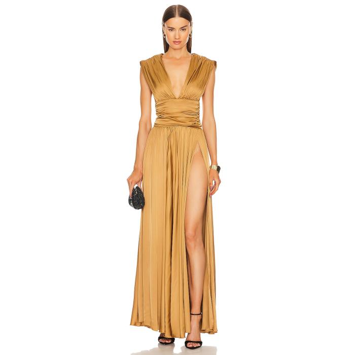 Michael Costello 【 X Revolve Hayward Gown Women Gold 】 レディース ゴールド｜スニケス