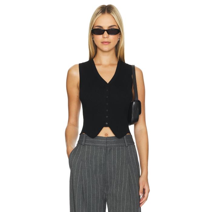 オールセインツ Allsaints 【 Cruz Top Women Black 】 レディース 黒色 ブラック｜スニケス