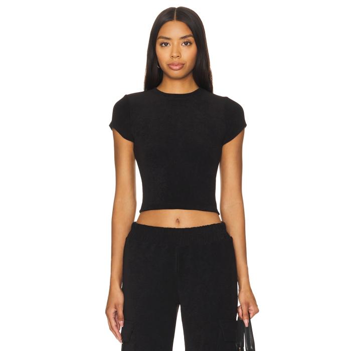 好ましいアメリカン Good American 【 Terry Tee Women Black001 】 プルオーバー レディース