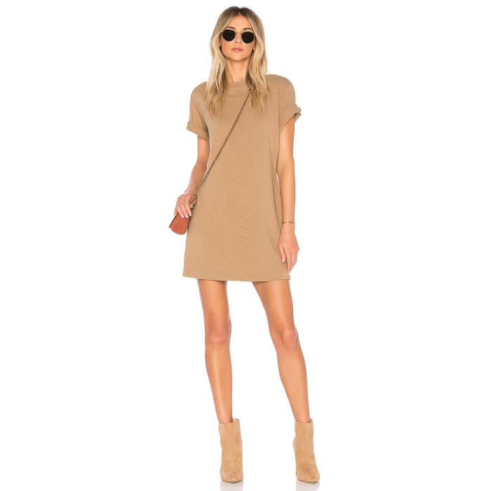 Cotton Citizen 【 Tokyo Short Sleeve Mini Dress Women Dark Tan 】 Sleeve スリーブ ドレス レディース|スニケス