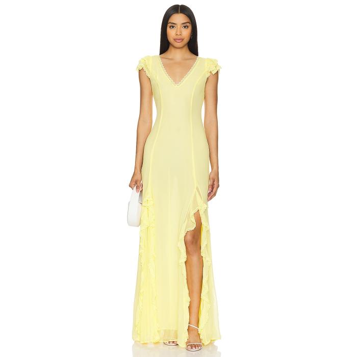 Tularosa 【 Taylor Gown Women Soft Yellow 】 レディース yellow 黄味がかった・黄み レディースファッション-ドレス