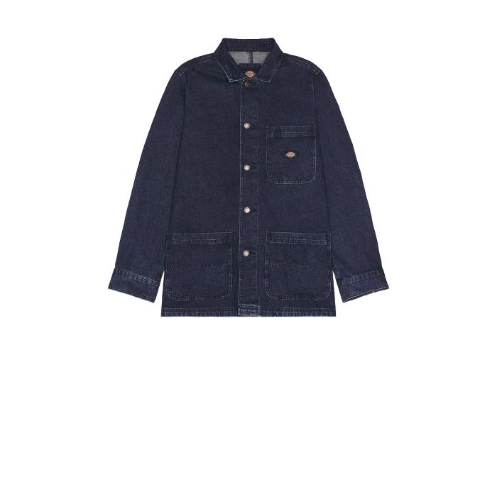 ディッキーズ Dickies 【 Denim Chore Coat Men Stonewashed Indigo 】 デニム メンズ 藍色・インディゴ｜スニケス
