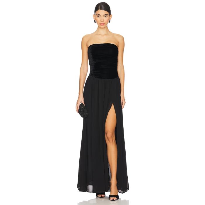Tularosa 【 Taylor Velvet Gown Women Black 】 レディース 黒色 ブラック｜スニケス