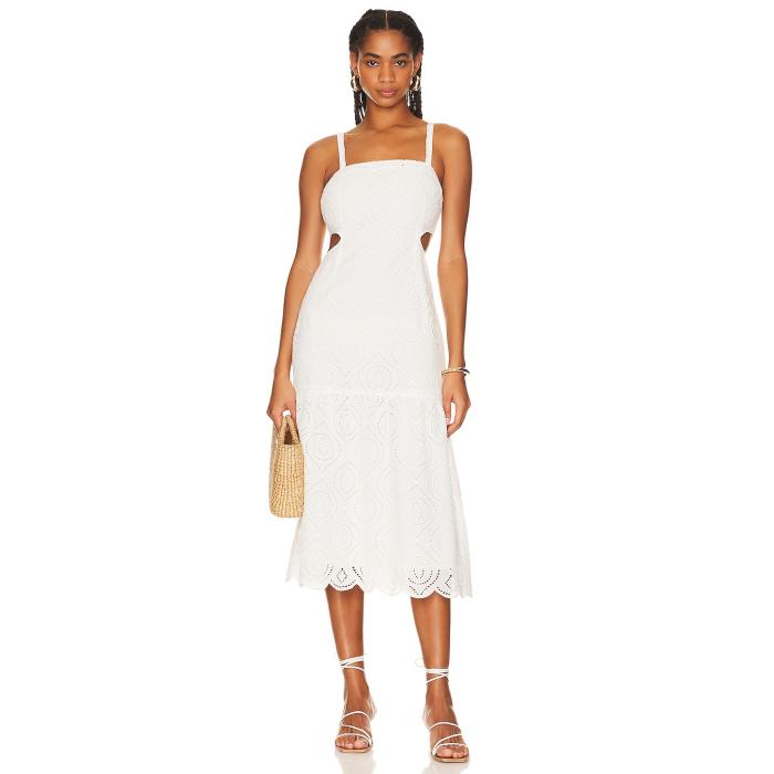 ミンクのコートサクラ色 Minkpink 【 Viola Broidery Midi Dress Women Multi 】 お召しもの レディース