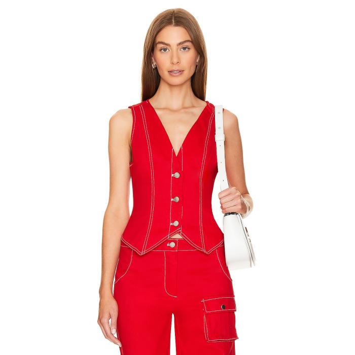 By.dyln 【 Tyler Vest Women Red 】 ベスト レディース Red 赤・レッド｜スニケス