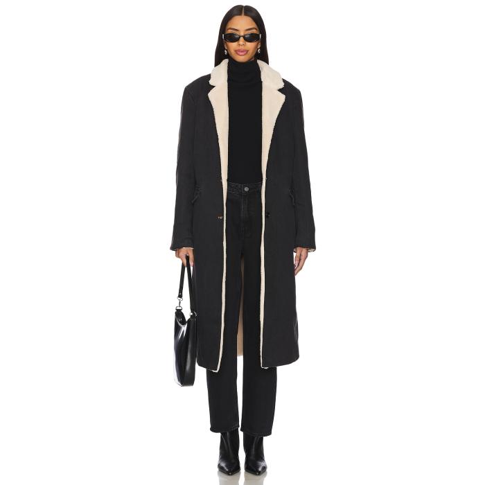 Still Here 【 Sherpa Dimes Coat Women Washed Black 】 レディース 黒いこと 黒いこと