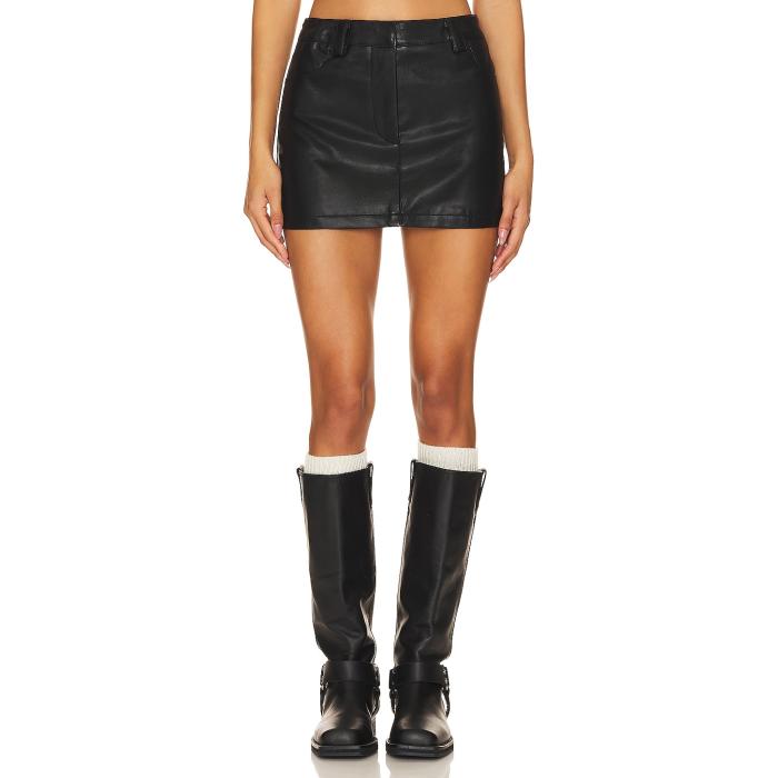 By.dyln 【 Tobaias Faux Leather Skirt Women Black 】 レザー レディース 黒色 ブラック|スニケス
