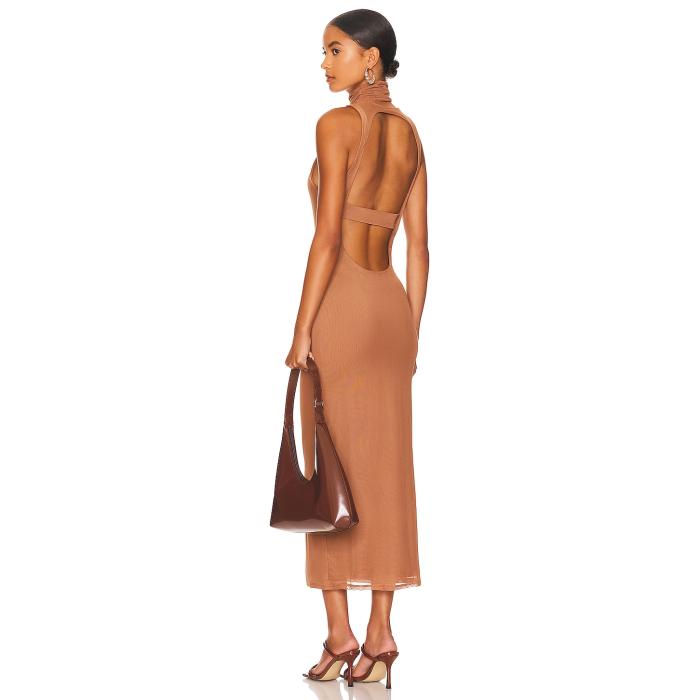 Afrm 【 Serenity Midi Dress Women Saddle 】 御召しもの レディース