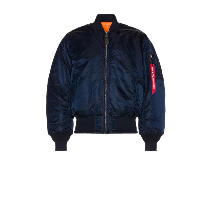 アルファインダストリーズ Alpha Industries 【 Ma-1 Bomber Jacket Men Replica Blue 】 Jacket ジャケット メンズ 青色 ブルー｜スニケス