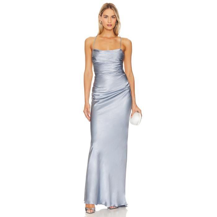Shona Joy 【 La Lune Lace Back Maxi Dress Women Powder Blue 】 ロサンゼルス ドレス レディース 青色 ブルー｜スニケス