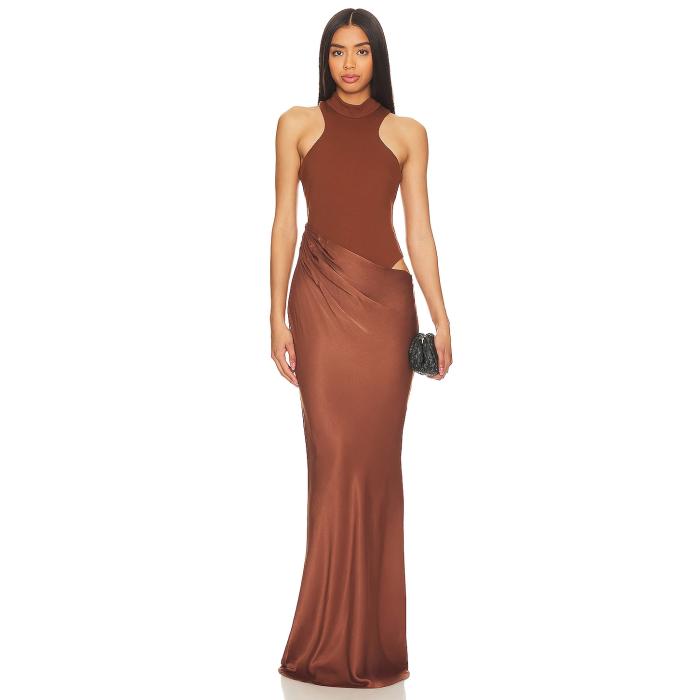 Camila Coelho 【 Estrella Maxi Dress Women Nutshell Brown 】 ドレス レディース 茶色 ブラウン|スニケス