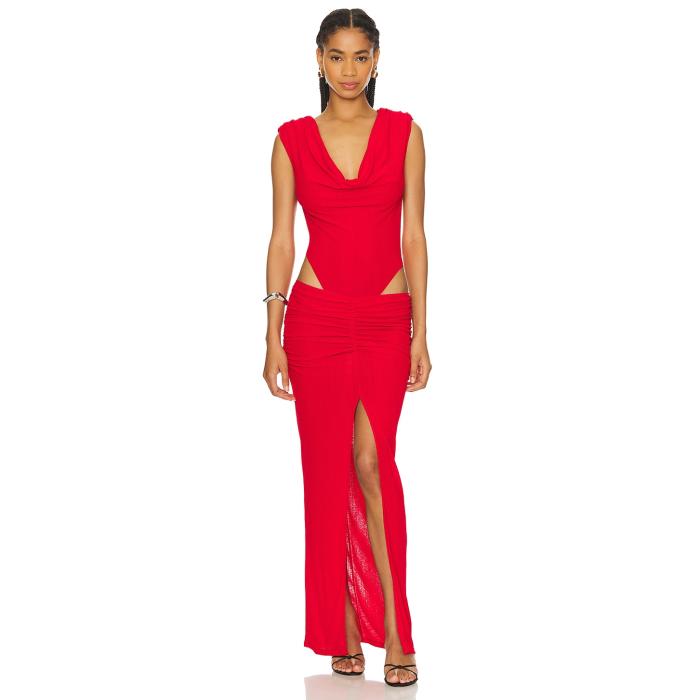 Camila Coelho 【 Caminho Maxi Dress Women Red 】 お召しもの レディース Red 赤・赤いこと