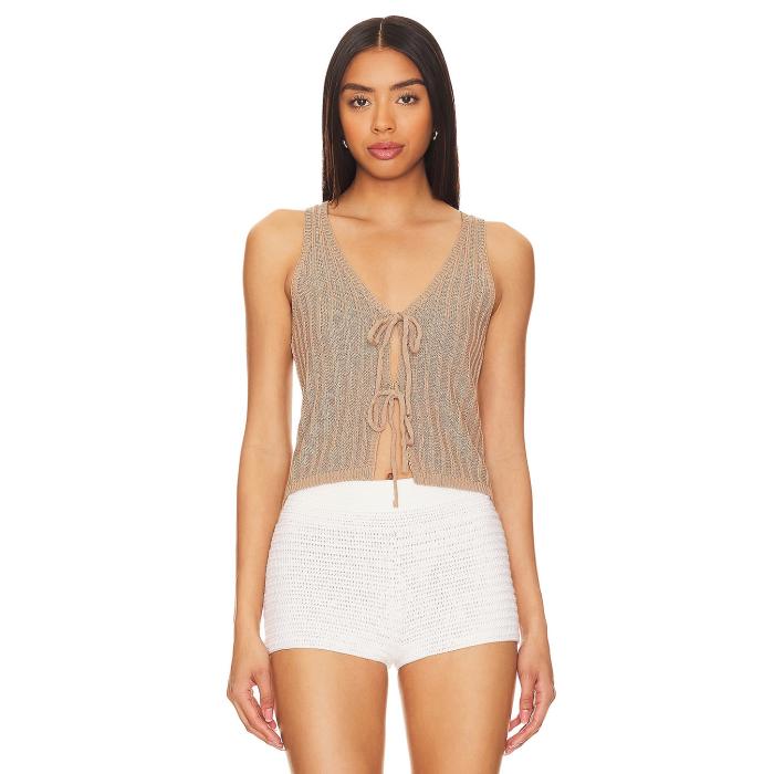 More To Come 【 Anaya Tie Front Top Women Taupe 】 ネクタイ レディース｜スニケス 16,571円