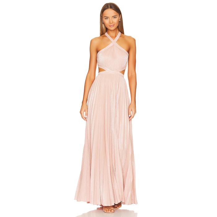 ビーシービージーマックスアズリア Bcbgmaxazria 【 Metallic Evening Gown Women Bare Pink 】 レディース pink ピンク｜スニケス