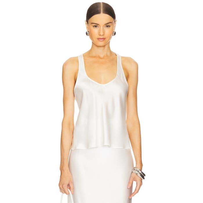 Enza Costa 【 Silk Satin Tank Women Off White 】 繻子 貯蔵タンクいの一番 レディース 白いこと 白いこと