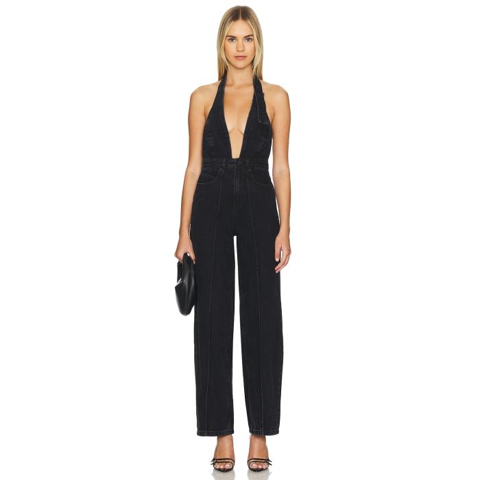 Rta 【 Sadie Denim Jumpsuit Women Black 】 サディ ジーンズ 飛び降りる背広 レディース 黒いこと 黒いこと