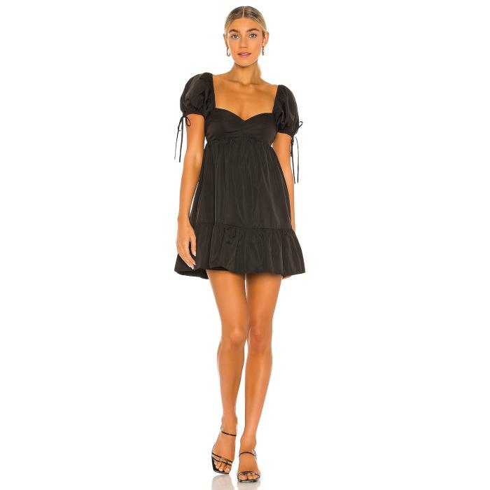 アマンダアプリチャード Amanda Uprichard 【 Sicily Dress Women Black 】 ドレス レディース 黒色 ブラック｜スニケス