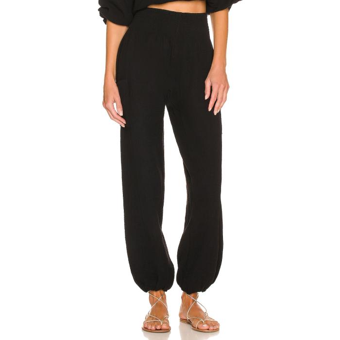 Bobi 【 Relaxed Pant Women Black 】 ズボン下 レディース 黒いこと 黒いこと