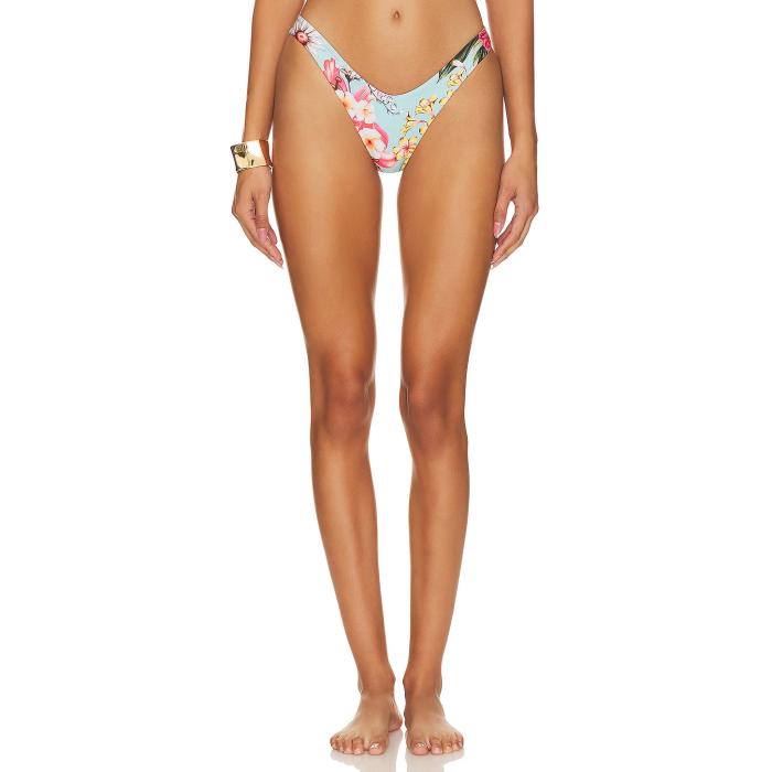 Agua Bendita 【 X Revolve Avy Reversible Bikini Bottom Women Aqua Floral 】 リヴァーシブル ズボン ボトムス レディース アクア