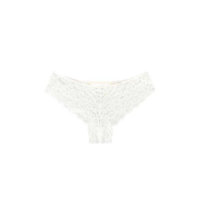 フルールドゥマル Fleur Du Mal 【 Charlotte Lace Crotchless Panty Women Ivory 】 シャーロット レディース 象牙色