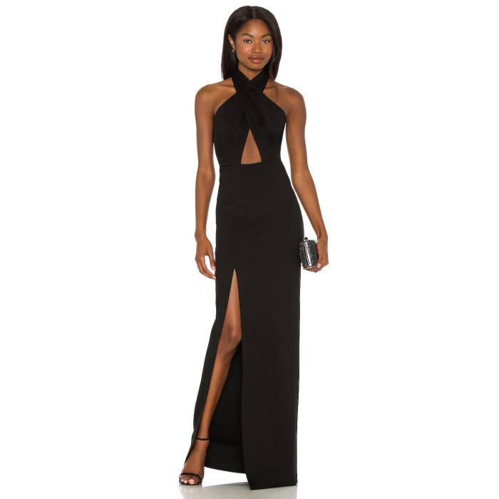 アマンダアプリチャード Amanda Uprichard 【 X Revolve Zahara Gown Women Black 】 レディース 黒いこと 黒いこと ドレス-レディースファッション