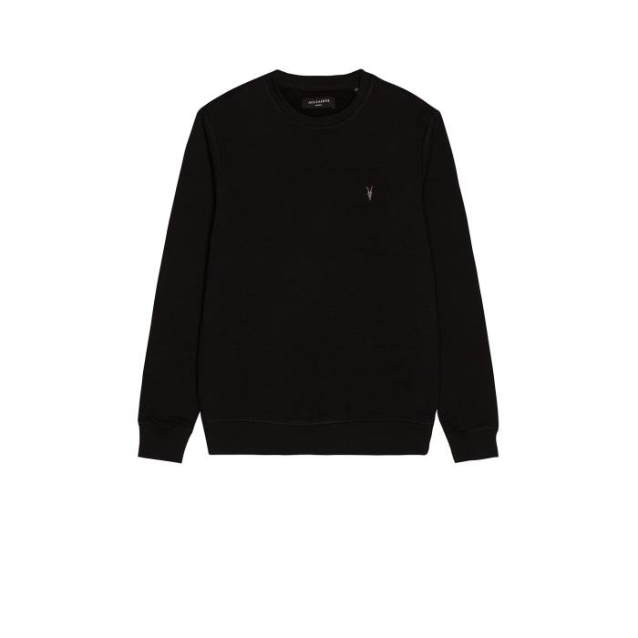 オールセインツ Allsaints 【 Raven Crew Men Black 】 労働者の一団 メンズ 黒いこと 黒いこと