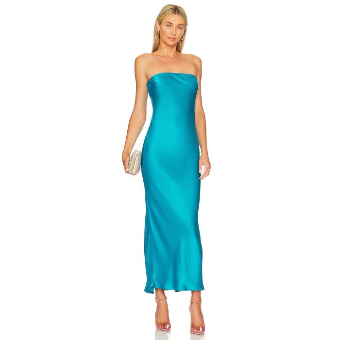 Sndys 【 X Revolve Angel Strapless Midi Dress Women Blue 】 ドレス レディース 青色 ブルー