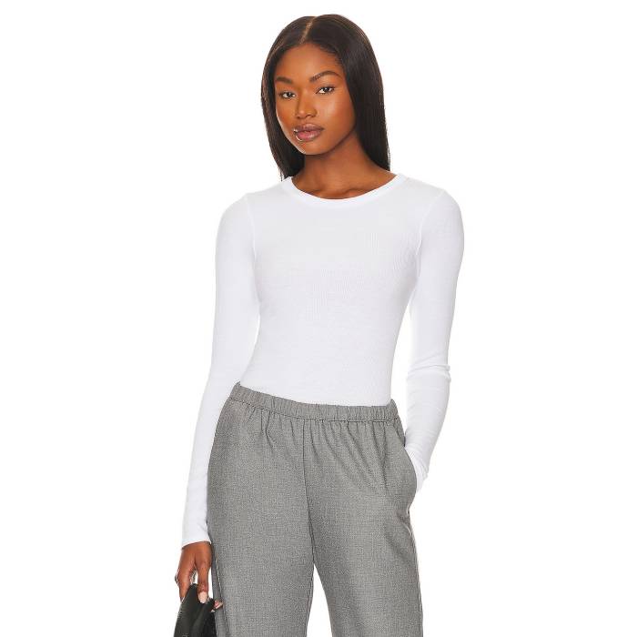 Enza Costa 【 Silk Knit Long Sleeve Crew Women White 】 ニット Sleeve スリーブ クルー レディース 白色 ホワイト|スニケス