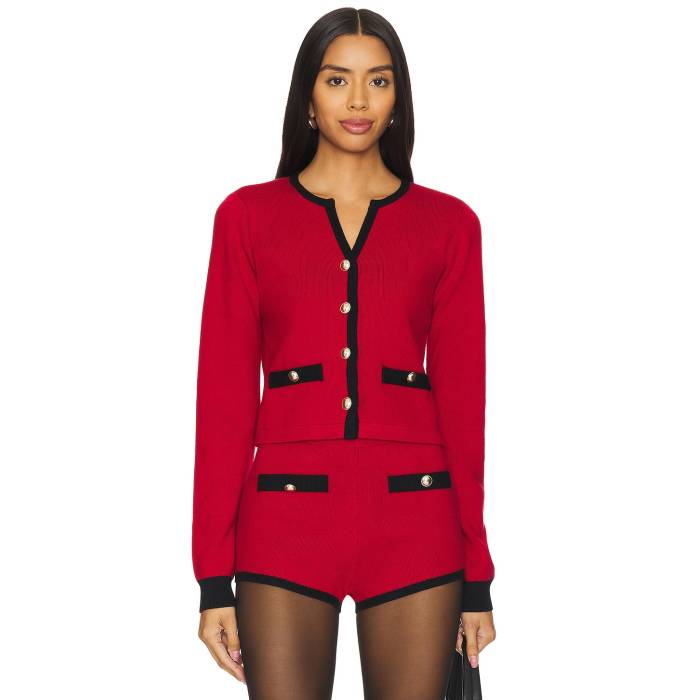 Majorelle 【 Arnav Cardigan Women Red 】 ジレー レディース Red 赤・赤いこと