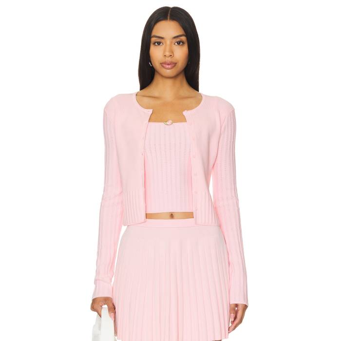 Majorelle 【 Lenda Cardigan Women Baby Pink 】 ジレー レディース pink サクラ色