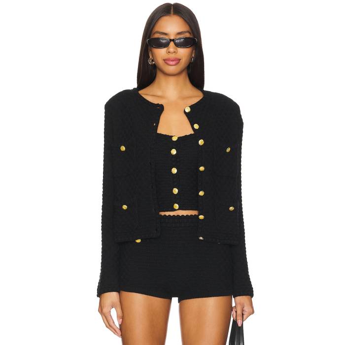 Majorelle 【 Evaline Cardigan Women Black 】 ジレー レディース 黒いこと 黒いこと