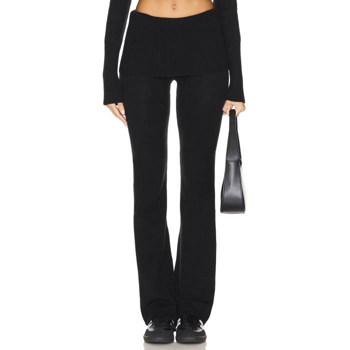 Frankies Bikinis 【 Aimee Cloud Knit Pant Women Black 】 ニット パンツ レディース 黒色 ブラック｜スニケス