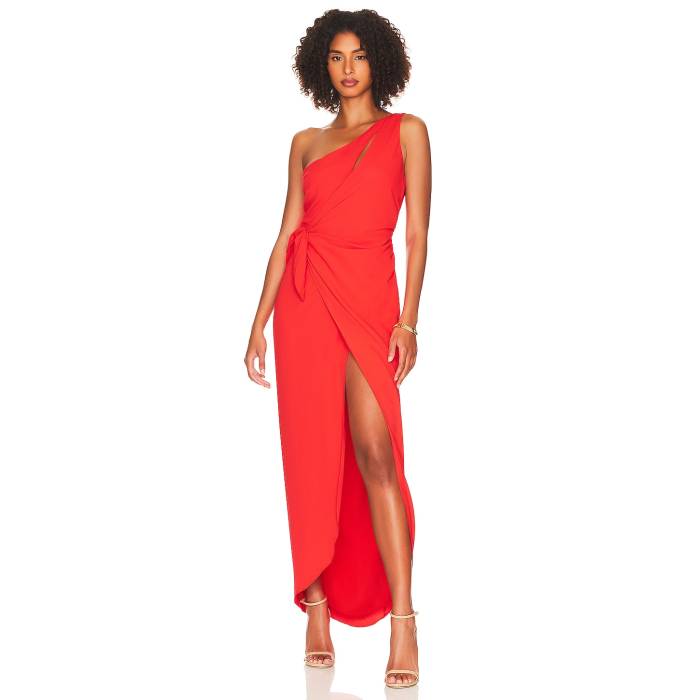 アマンダアプリチャード Amanda Uprichard 【 X Revolve Conetta Gown Women Crimson 】 レディース クリムゾン