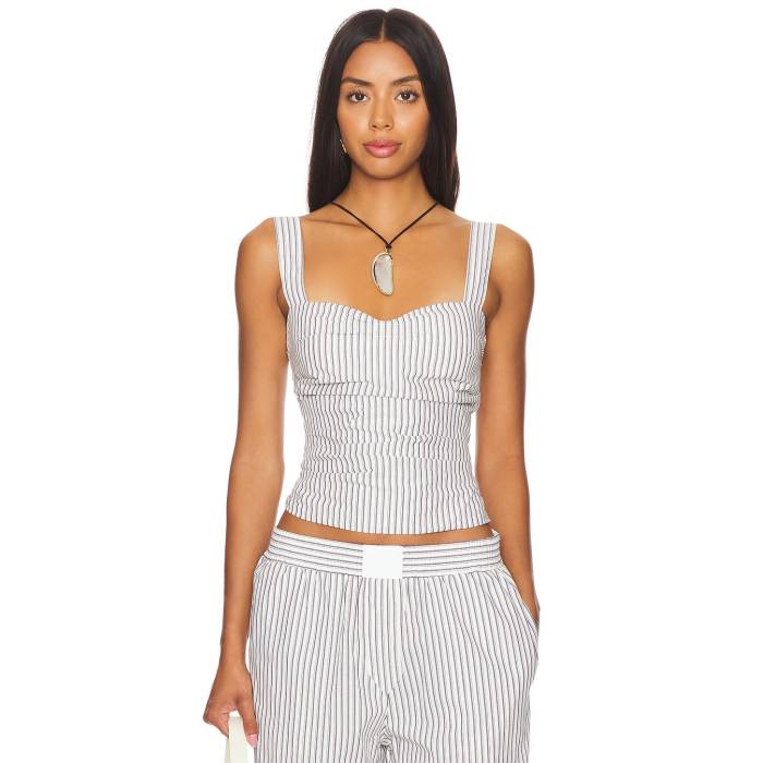 ライオネス Lioness 【 Cobain Corset Women Ivory Multi Stripe 】 レディース アイボリー Stripe ストライプ｜スニケス